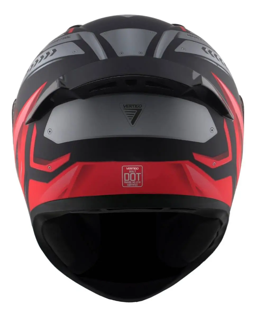 Casco Moto Integral Vertigo Bolt Martial Alerón Visor Fume