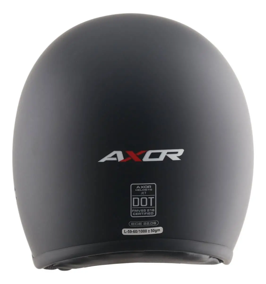 Casco Moto Abierto Retro Axor Jet Solid Visor Solar
