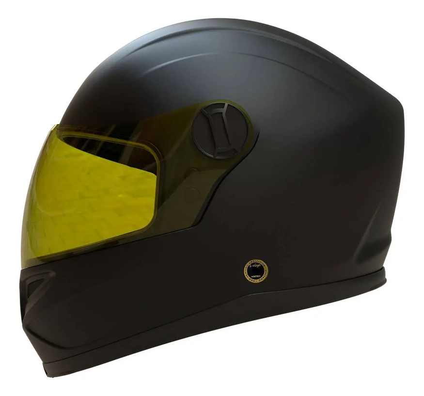 Casco Moto Vertigo Vintage Retro Full Face Gold Ed