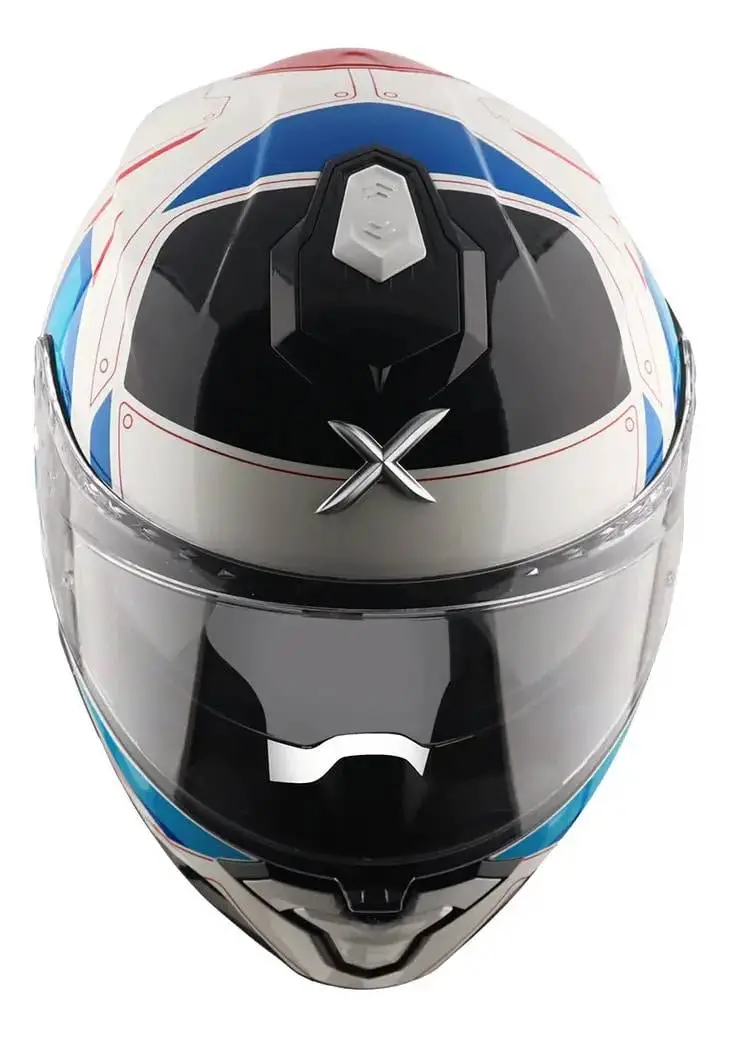 Casco Moto Axor Brutale Doble Visor Con Pinlock Doble Alerón B-R BRILLO L