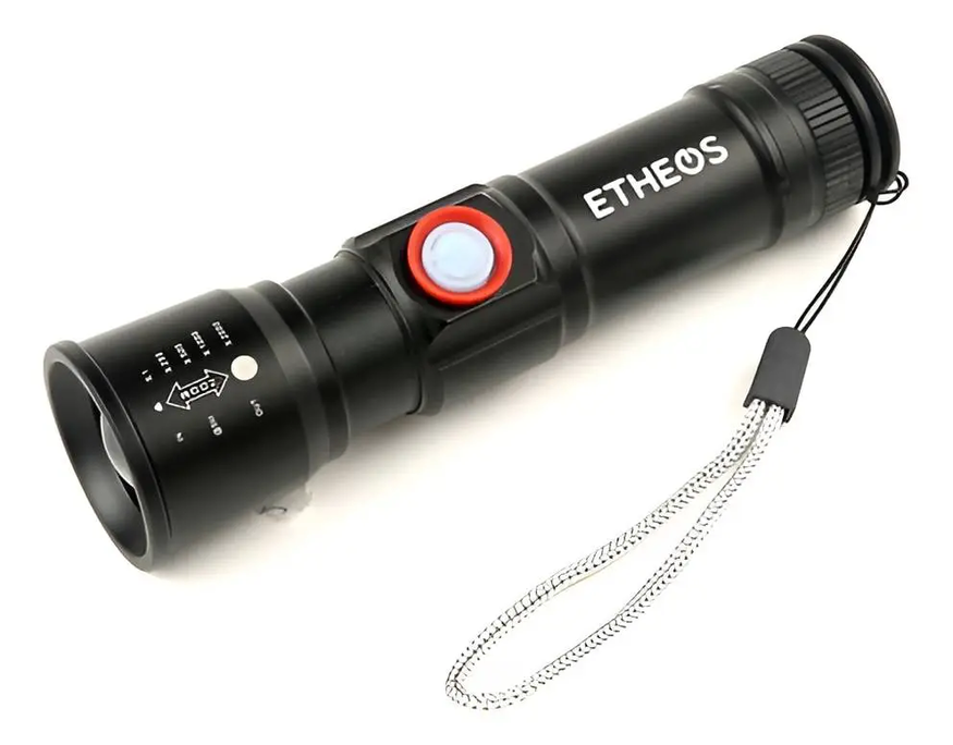 Linterna Tactica Recargable Usb Etheos 3w 100m