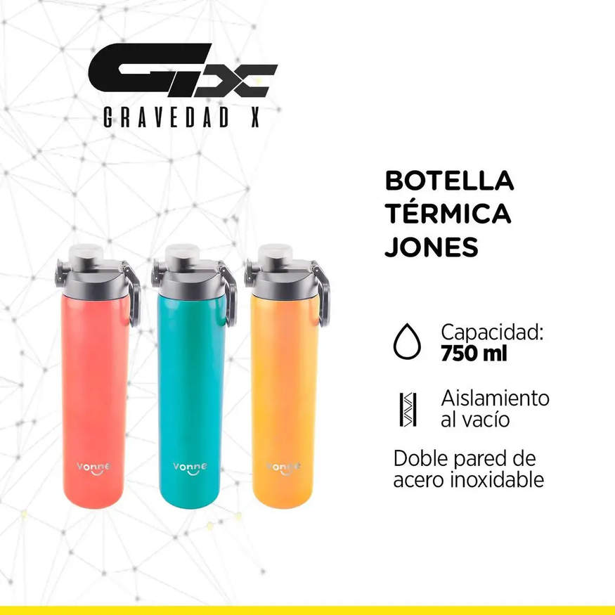 Botella Térmica Acero Inoxidable 750 Ml Traba Seguridad Sorbete  Vonne