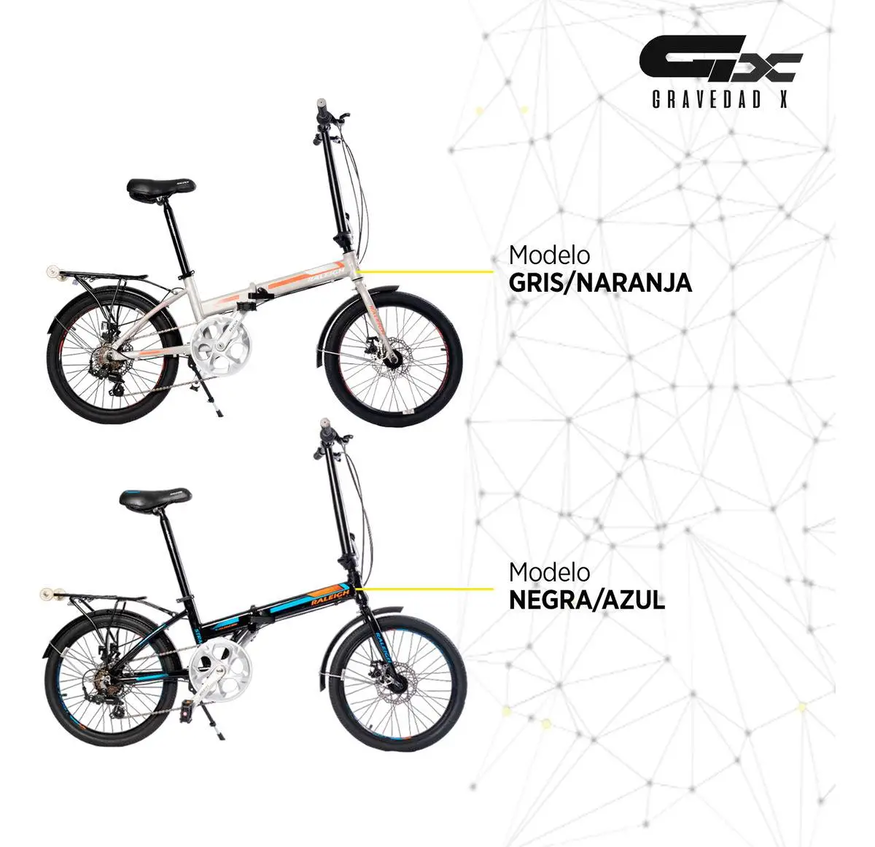 Bicicleta Plegable Raleigh R20 6v Freno Disco Ste