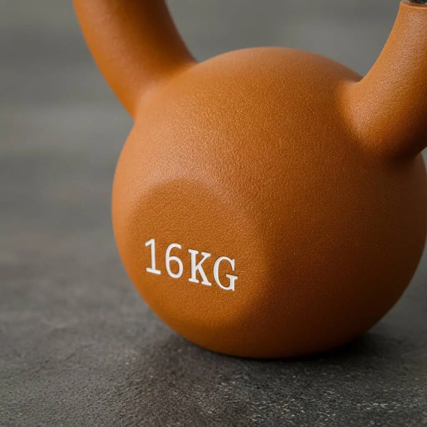 Pesa Rusa Kettlebell 16kg Hierro Pvc Gym Fit Pesas Funcional