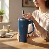 Vaso Térmico 950ml Asa De Doble Posición Liviano Práctico