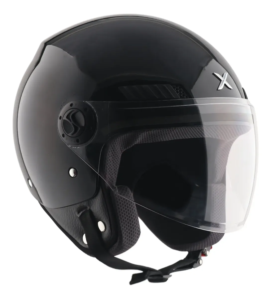 Casco Moto Abierto Con Visor Axor Kioto Solid Doble Certificación