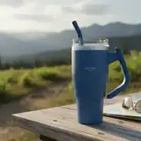 Vaso Térmico 950ml Asa De Doble Posición Liviano Práctico