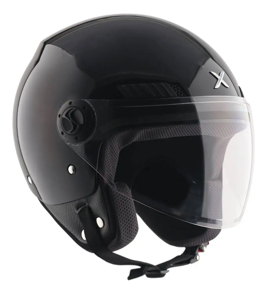 Casco Moto Abierto Con Visor Axor Kioto Solid Doble Certificación