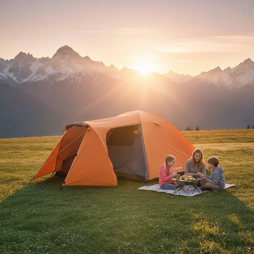 Carpa 4 Personas Talampaya Con Comedor 2 Entradas Camping Kushiro