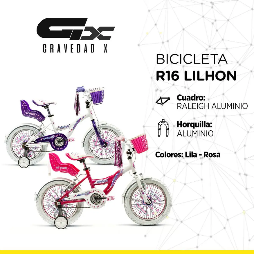 Bicicleta Raleigh Niña R16 4-6 Años Lilhon