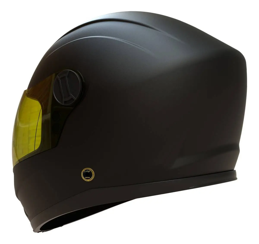 Casco Moto Vertigo Vintage Retro Full Face Gold Ed