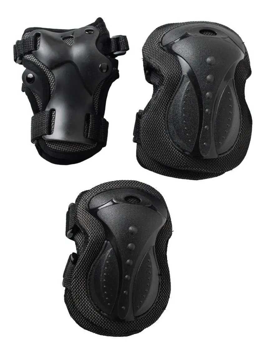 Kit Protecciones Black Stark P/ Rollers, skate