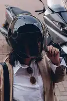 Casco Moto Abierto Vertigo V20 Driver Solid Visor