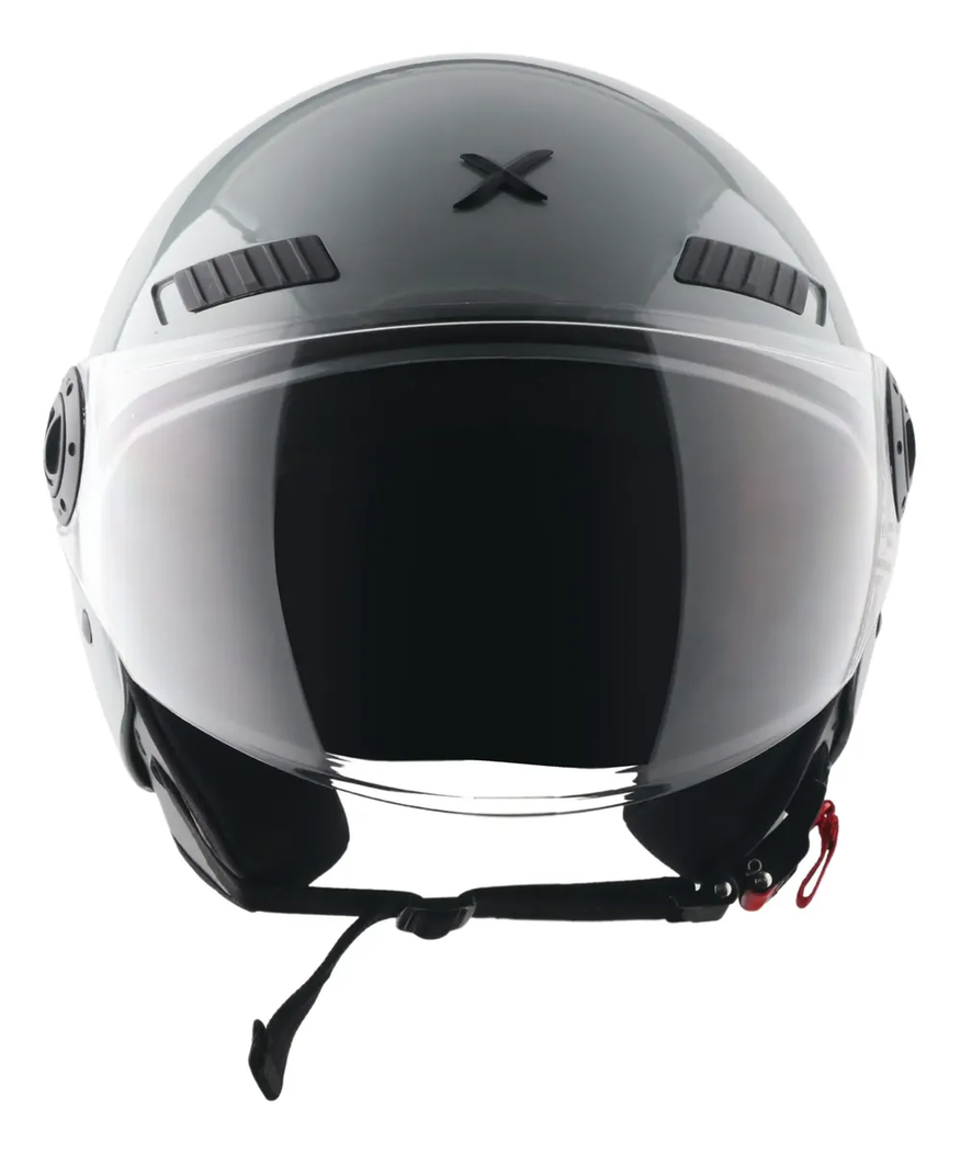 Casco Moto Abierto Con Visor Axor Kioto Solid Doble Certificación