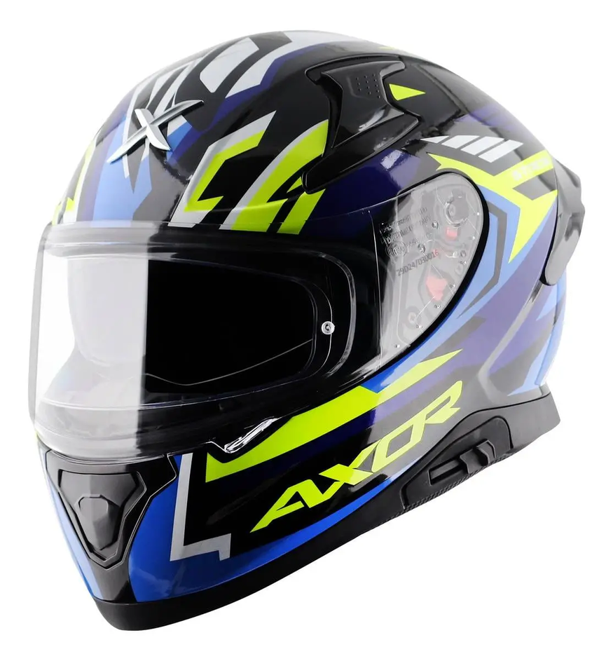 Casco Moto Integral Axor Apex GRAFICAS Doble Visor Apto Pinlock