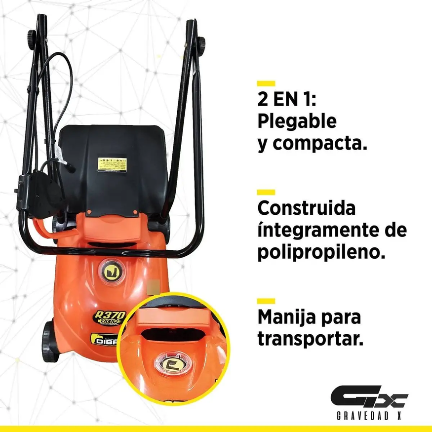 Cortadora Césped 1300w 2 Posiciones De Corte