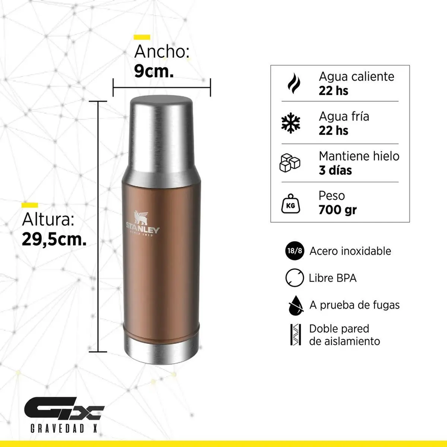 Termo Stanley Mate System 800ml Acero Inoxidable