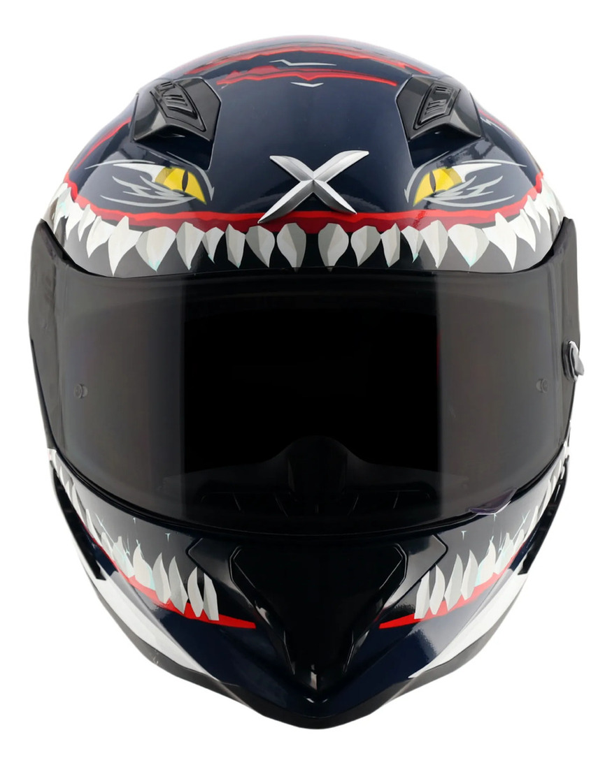 Casco Moto Integral Axor Hunter Alerón Doble Certificación