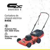Cortadora Césped Eléctrica 1600w 6 Posiciones