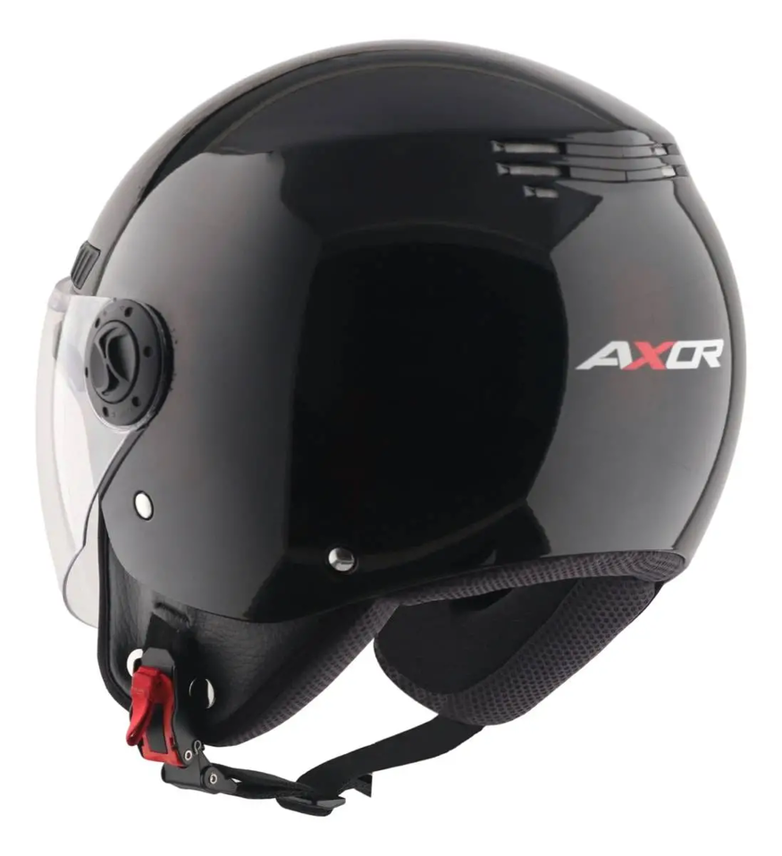 Casco Moto Abierto Con Visor Axor Kioto Solid Doble Certificación