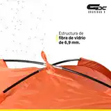 Carpa Playera Costura Reforzada Kushiro 2 Personas