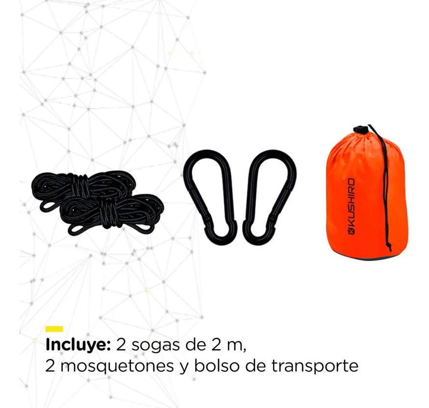 Hamaca Individual Paraguaya Liviana Cómoda Camping Kushiro