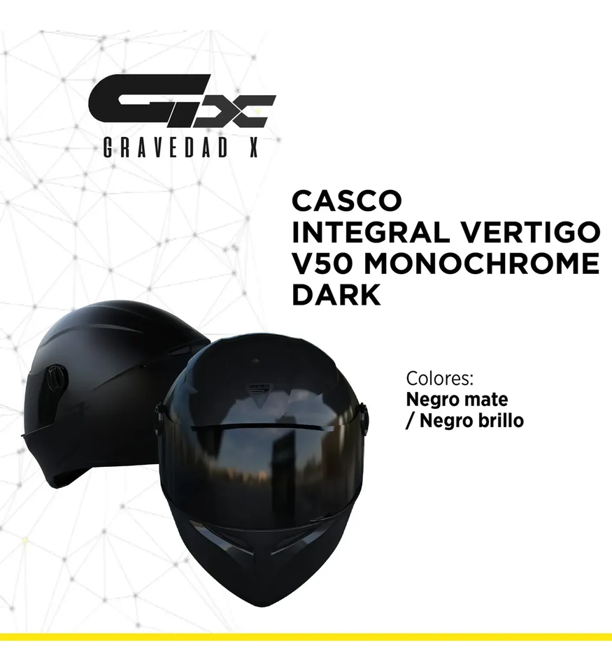 Casco Moto Vertigo V50 Dark Edicion Especial