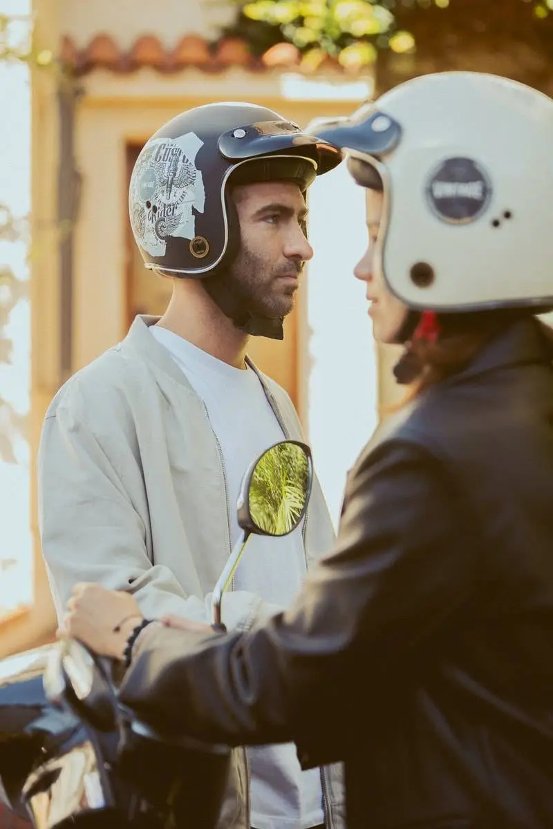 Casco Moto Abierto Vertigo Vintage Scrash