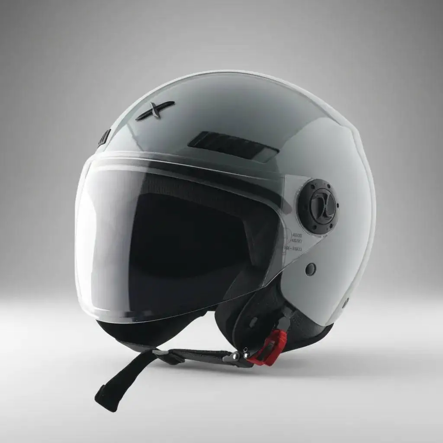 Casco Moto Abierto Con Visor Axor Kioto Solid Doble Certificación