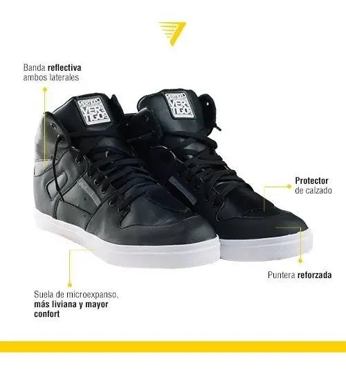 Zapatillas Botas Moto Vértigo Ecocuero C/refuerzo