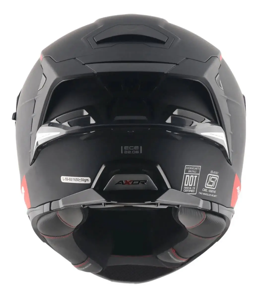 Casco Moto Axor Brutale Doble Visor Con Pinlock Incorporado Doble Alerón