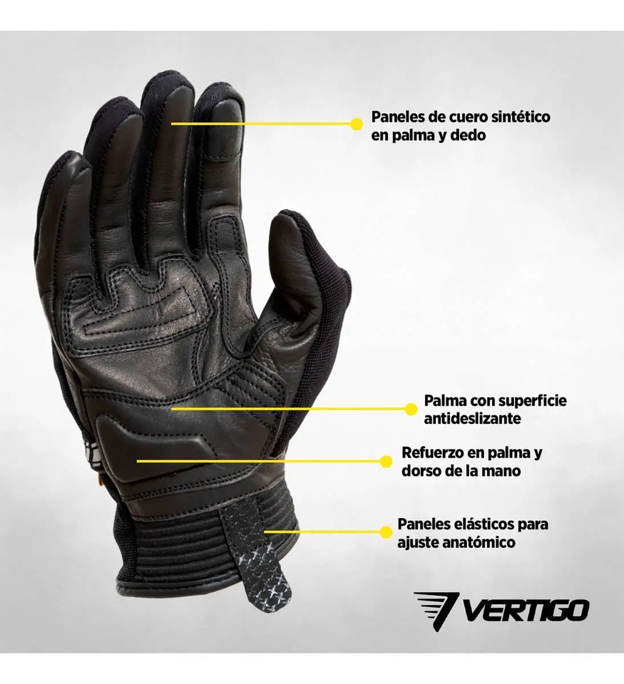 Guantes Moto Vertigo C Protección Rígida Nudillos