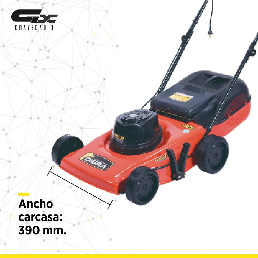 Cortadora Césped Eléctrica 1600w 6 Posiciones