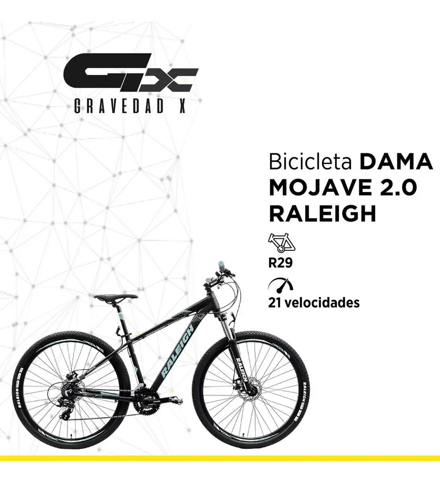 Bicicleta Mtb Raleigh Mojave 2.0 Dama R29-21v Alum