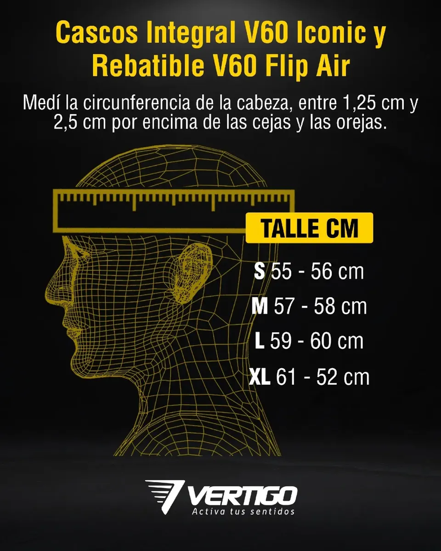 Casco Moto Vertigo V60 Iconic Doble Visor