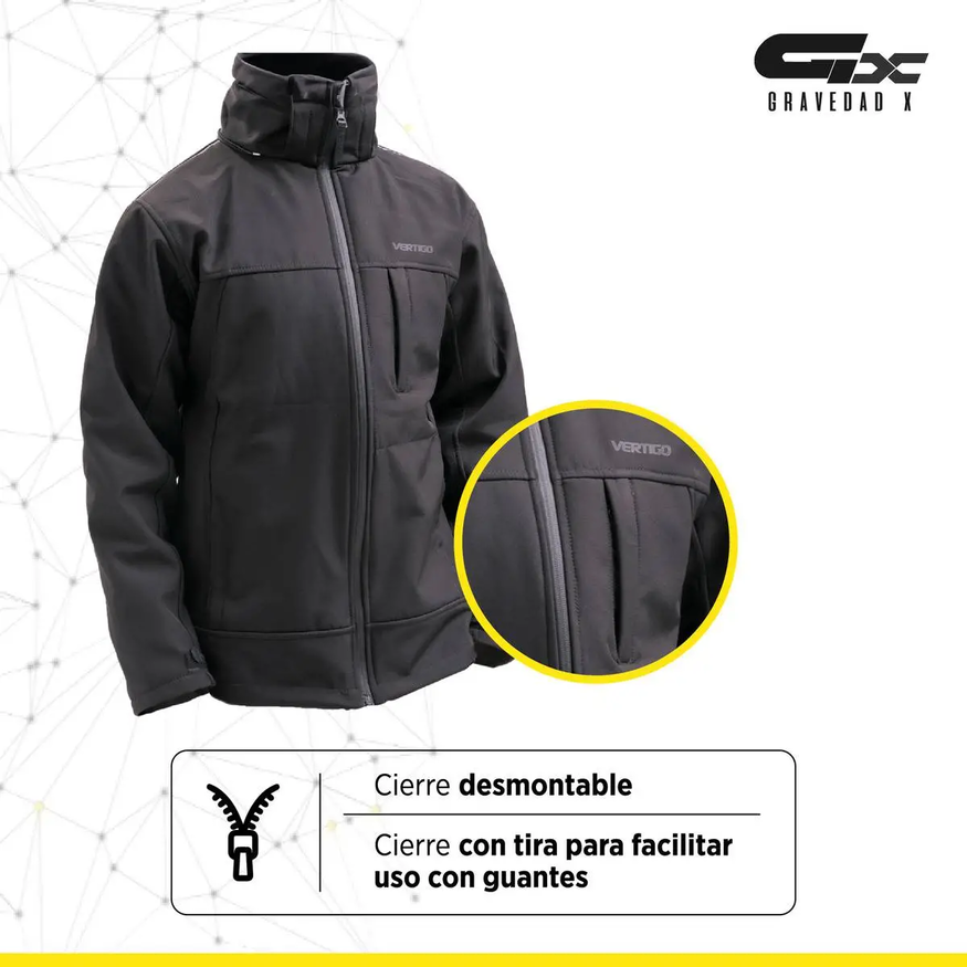 Campera Moto Vw2 Softshell Micropolar Vertigo