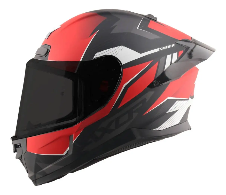Casco Moto Integral Axor Saber Shadow Doble Certificación