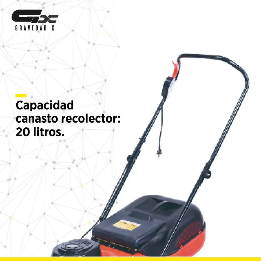 Cortadora Césped Eléctrica 1600w 6 Posiciones