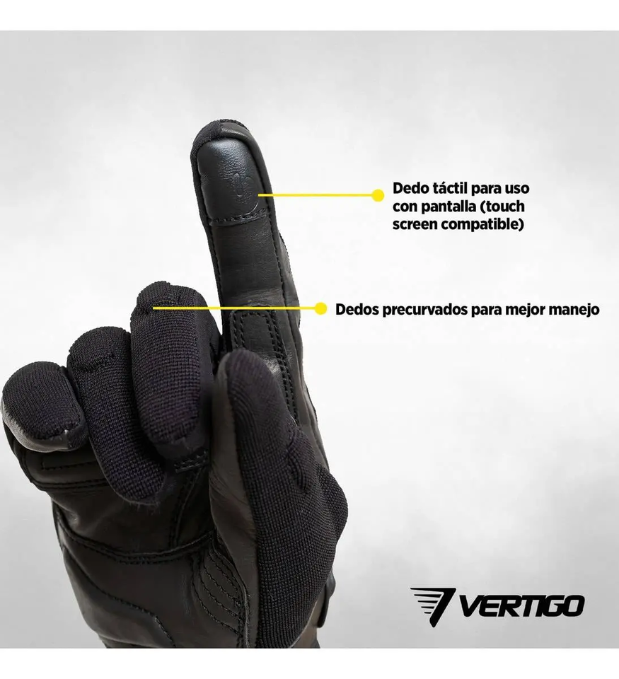 Guantes Moto Vertigo C Protección Rígida Nudillos