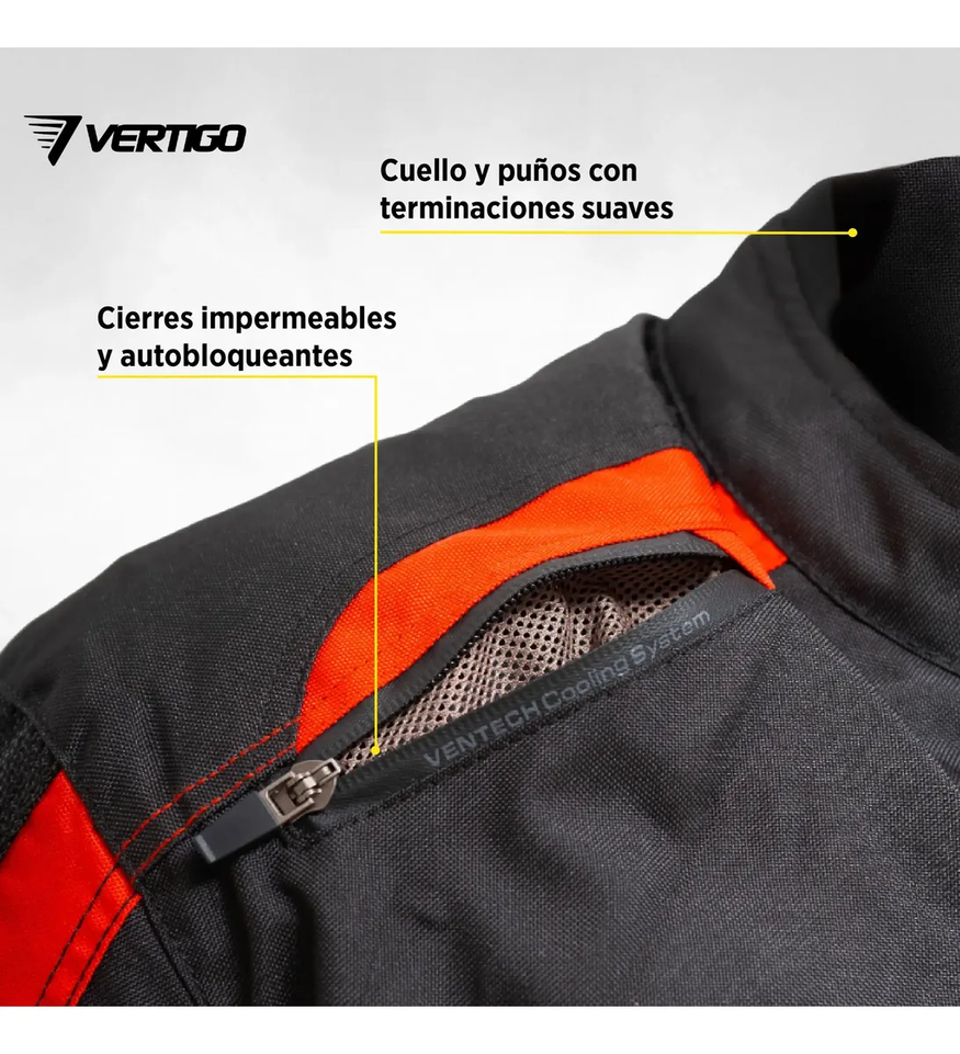 Campera Vertigo Cordura Desmontable Protecciones