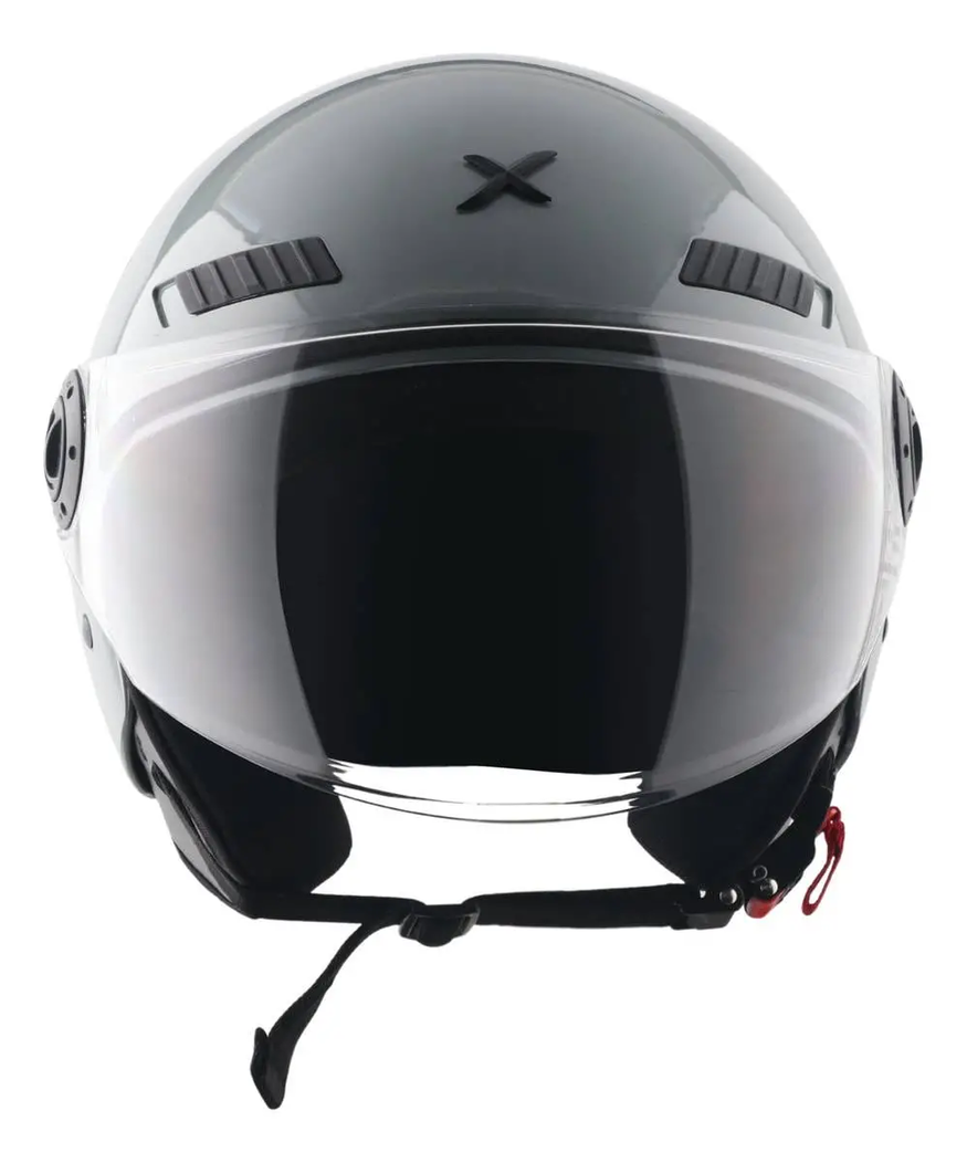 Casco Moto Abierto Con Visor Axor Kioto Solid Doble Certificación