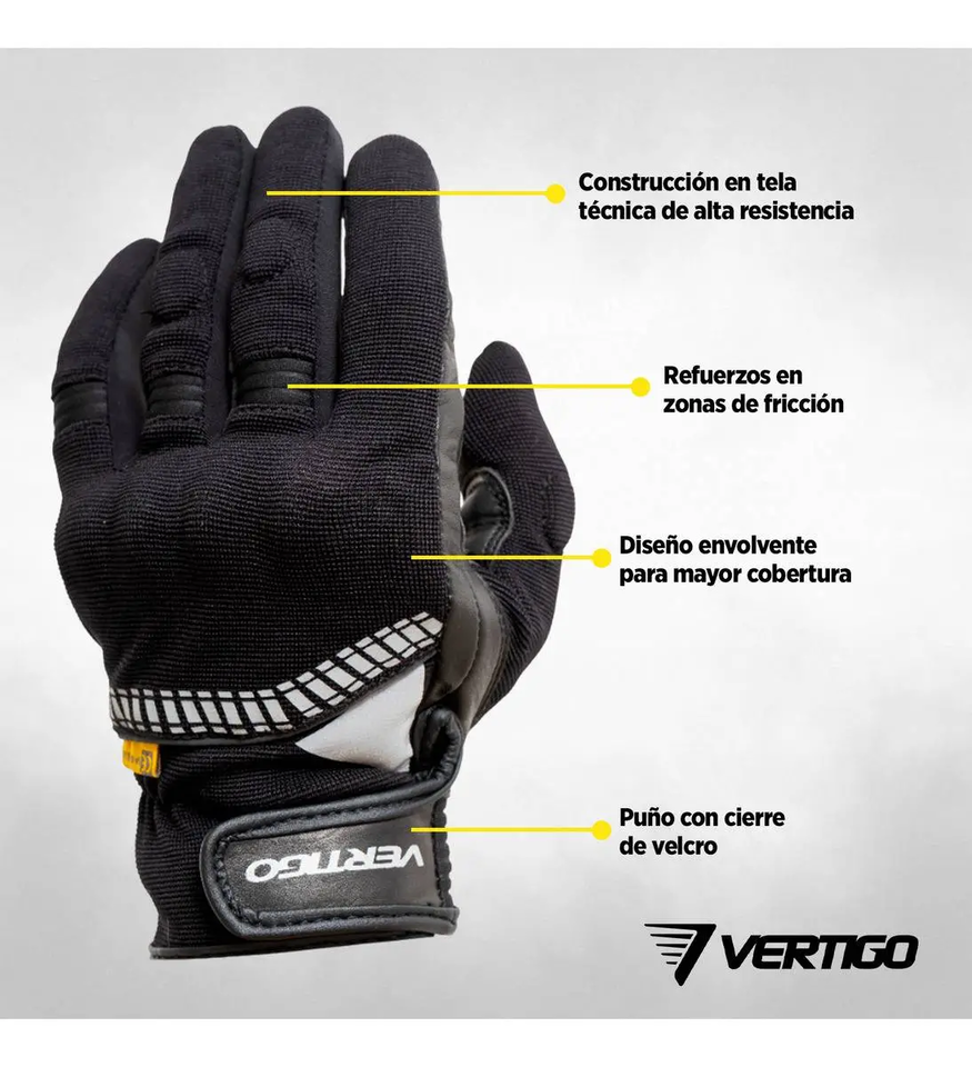 Guantes Moto Vertigo C Protección Rígida Nudillos