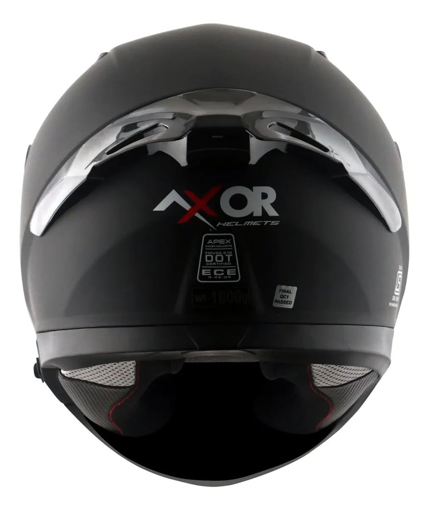 Casco Moto Integral Axor Apex SOLID Doble Visor Apto Pinlock