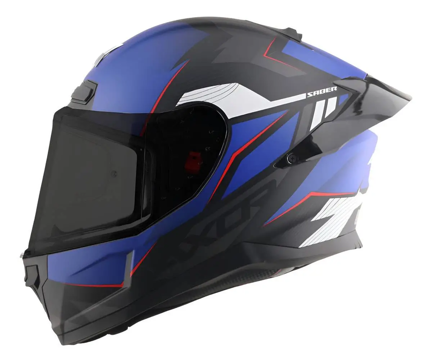 Casco Moto Integral Axor Saber Shadow Doble Certificación