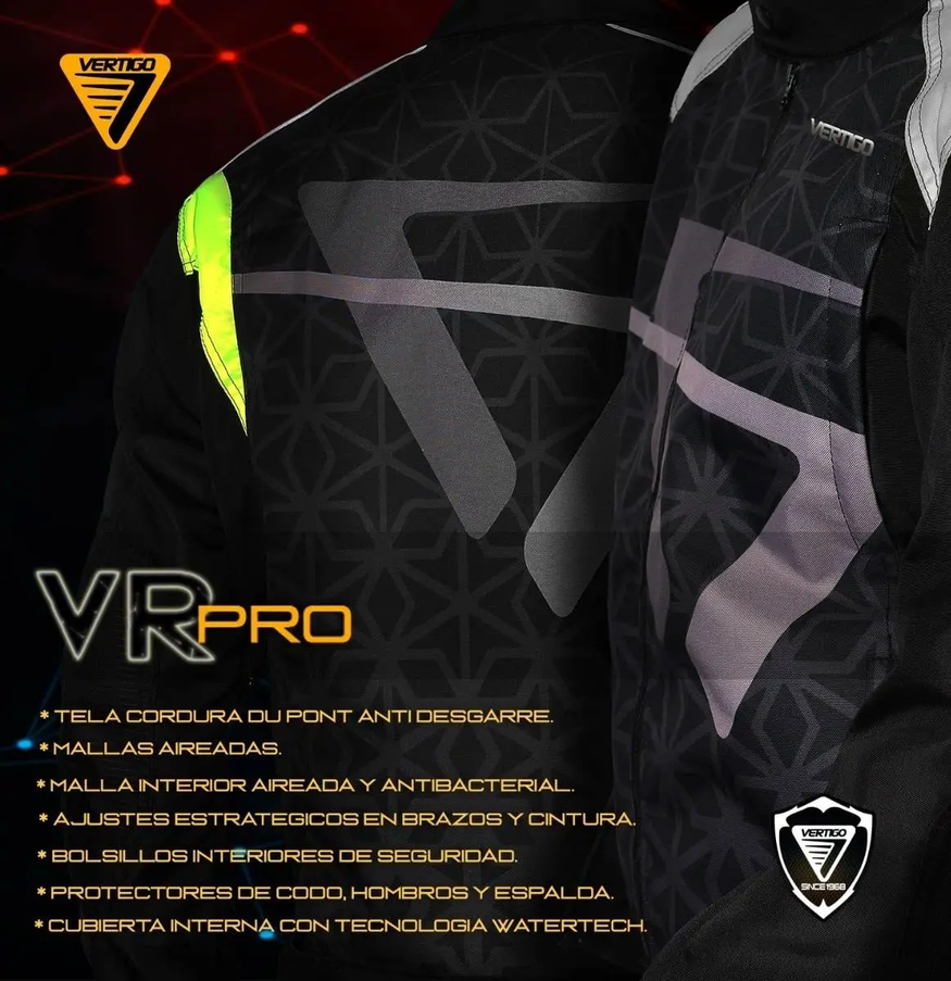 Campera Moto Vertigo Cordura Con Protecciones