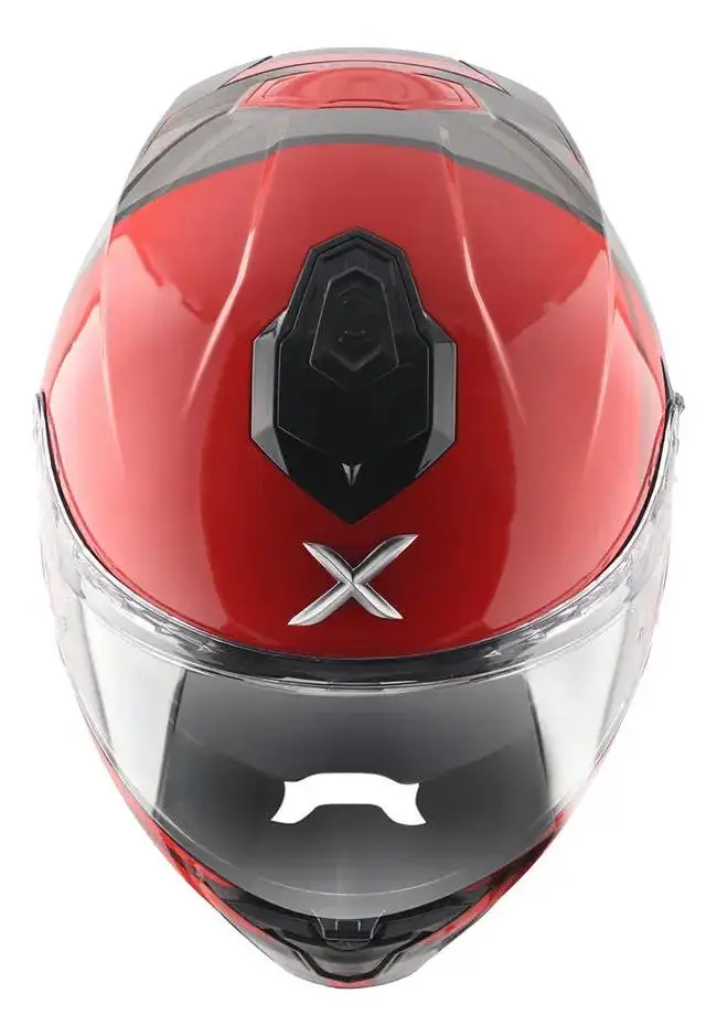 Casco Moto Axor Brutale Doble Visor Con Pinlock Doble Alerón B-R BRILLO L
