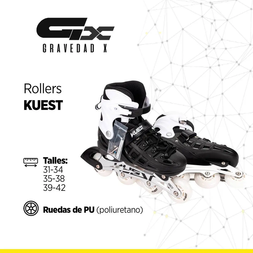 Rollers Patin Aluminio Extensible Rueda Pu