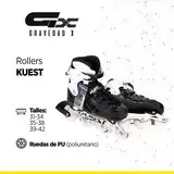 Rollers Patin Aluminio Extensible Rueda Pu