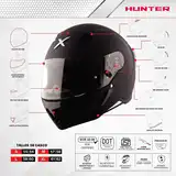 Casco Moto Integral Axor Hunter Solid Doble Certificación