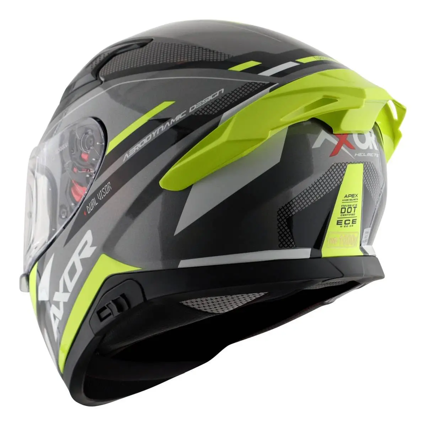 Casco Moto Integral Axor Apex GRAFICAS Doble Visor Apto Pinlock